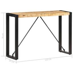 Berkfield Home Beautiful Console Table 110x35x76 cm Solid Mango Wood in Brown - Size: 110 x 35 x 76 cm - thumbnail 5
