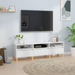 Berkfield Home TV Cabinet White 150x30x44.5 cm Engineered Wood - thumbnail 2