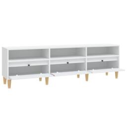 Berkfield Home TV Cabinet White 150x30x44.5 cm Engineered Wood - thumbnail 7