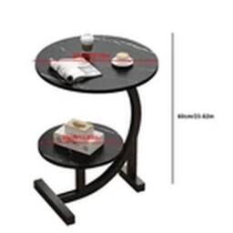 Havendro C-Shaped Compact Side Table in Black - thumbnail 2
