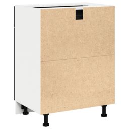 Berkfield Home Black Oak Drawer Base Cabinet - 60x46x81.5 cm Made from Engineered Wood - thumbnail 5