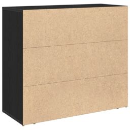 Berkfield Home Sideboard Black Oak 80x33x70 cm Engineered Wood - Size: 80 x 33 x 70 cm - thumbnail 8