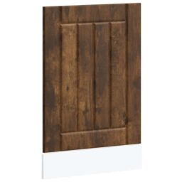 Berkfield Home Dishwasher Panel Lucca Smoked Oak Engineered Wood in Brown - thumbnail 2