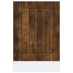 Berkfield Home Dishwasher Panel Lucca Smoked Oak Engineered Wood in Brown - thumbnail 4