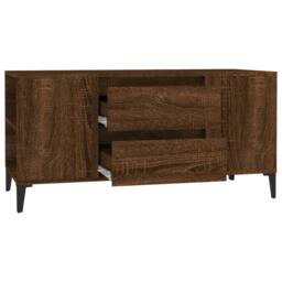 Berkfield Home TV Cabinet Brown Oak 102x44.5x50 cm Engineered Wood - thumbnail 7
