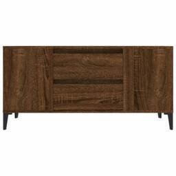 Berkfield Home TV Cabinet Brown Oak 102x44.5x50 cm Engineered Wood - thumbnail 6