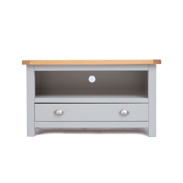 Cabinet Bits Argenta Light Grey 1 Drawer TV Cabinet Chrome Cup Handle - image 1