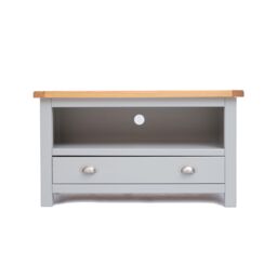 Cabinet Bits Argenta Light Grey 1 Drawer TV Cabinet Chrome Cup Handle