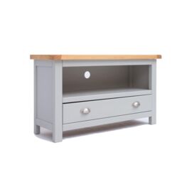 Cabinet Bits Argenta Light Grey 1 Drawer TV Cabinet Chrome Cup Handle - thumbnail 2