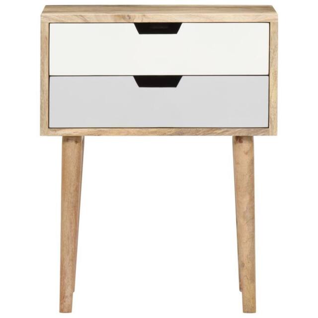 Berkfield Home Beautiful Bedside Cabinet 47x35x59 cm Solid Mango Wood - Size: 47 x 35 x 59 cm - image 1