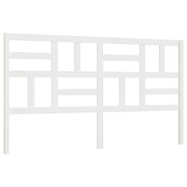 Berkfield Home Bed Headboard White 206x4x104 cm Solid Wood Pine - Size: 206 x 4 x 104 cm - image 1