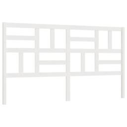 Berkfield Home Bed Headboard White 206x4x104 cm Solid Wood Pine - Size: 206 x 4 x 104 cm - thumbnail 1