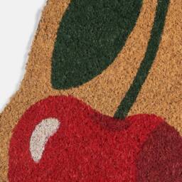 OHS Cherry Shaped Coir Doormat Spring Novelty Non Slip Door Rug - Size: 50 cm x 50 cm - thumbnail 4