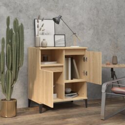 Berkfield Home Sideboard Sonoma Oak 60x35x70 cm Engineered Wood in Brown - Size: 60 x 35 x 70 cm - thumbnail 3