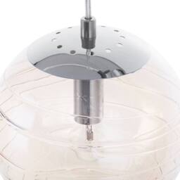 Wyld and Coco Amber Tinted Glass Pendant Light Gold Globe - thumbnail 5