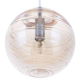 Wyld and Coco Amber Tinted Glass Pendant Light Gold Globe - thumbnail 4