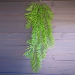 Leaf Pack of 12 x 120cm Artificial Hanging Palm Plant in Green - Size: 12 x 120 cm - thumbnail 2