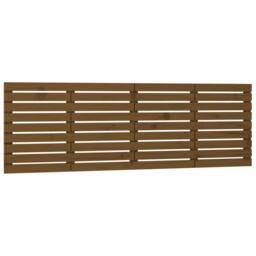 Berkfield Home Wall Headboard Honey Brown 206x3x63 cm Solid Wood Pine - Size: 206 x 3 x 63 cm - thumbnail 3