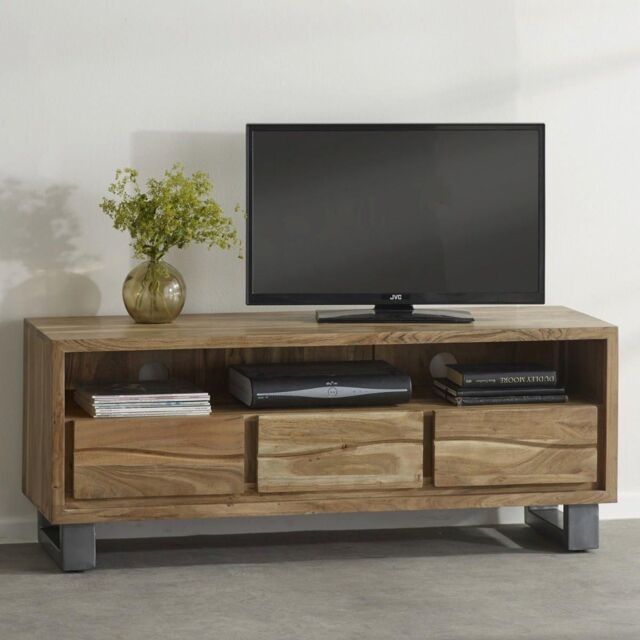IH Design Wollaston Natural Essential Live Edge Large Media Unit in Brown - image 1