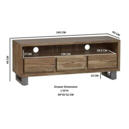 IH Design Wollaston Natural Essential Live Edge Large Media Unit in Brown - thumbnail 5