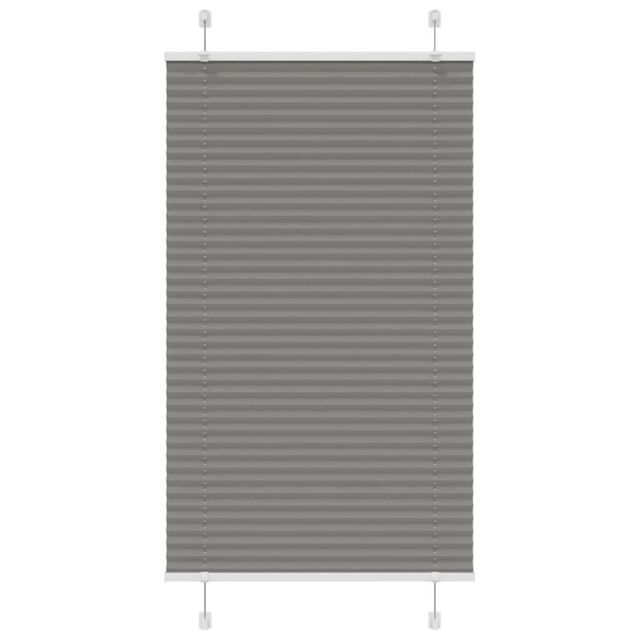 Berkfield Home Pleated Blind Anthracite 75x150 cm Fabric Width 74.4 cm Polyester in Black - image 1