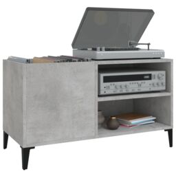 Berkfield Home Record Cabinet Concrete Grey 84.5x38x48 cm Engineered Wood - thumbnail 4