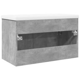 Berkfield Home Bathroom Sink Cabinet with Built-in Basin Concrete Grey - thumbnail 8