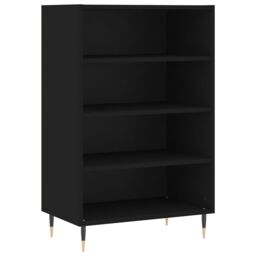 Berkfield Home Highboard Black 57x35x90 cm Engineered Wood - Size: 57 x 35 x 90 cm - thumbnail 2