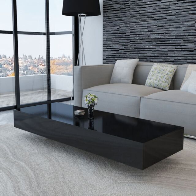 Berkfield Home Coffee Table High Gloss Black - image 1