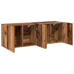 Berkfield Home TV Cabinets Wall-mounted 2 pcs Old Wood 60x30x41 cm in Brown - Size: 60 x 30 x 41 cm - thumbnail 6