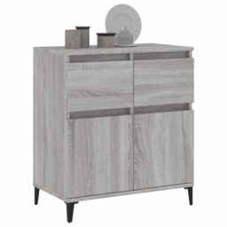 Berkfield Home Sideboard Grey Sonoma 60x35x70 cm Engineered Wood - Size: 60 x 35 x 70 cm - thumbnail 4