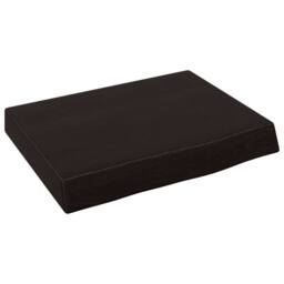 Berkfield Home Wall Shelf Dark Grey 40x30x(2-4) cm Treated Solid Wood Oak in Dark Brown - thumbnail 2