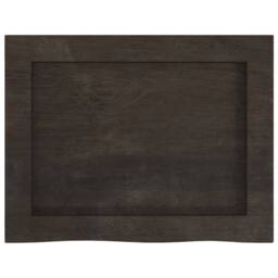 Berkfield Home Wall Shelf Dark Grey 40x30x(2-4) cm Treated Solid Wood Oak in Dark Brown - thumbnail 4
