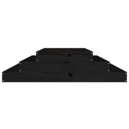 Berkfield Home Planter Black 110x110x27 cm Solid Wood Pine - Size: 110 x 110 x 27 cm - thumbnail 4
