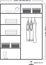 Sliding Wardrobes 4U High Gloss Double Sliding Wardrobe with LED Light W 200 x H 217 x D 62 in Grey - thumbnail 3