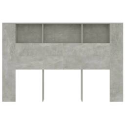 Berkfield Home Headboard Cabinet Concrete Grey 160x18.5x104.5 cm - thumbnail 4