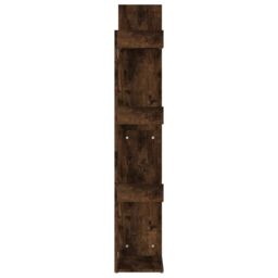 Berkfield Home Book Cabinet 48x25.5x140 cm Smoked Oak Engineered Wood in Brown - thumbnail 4