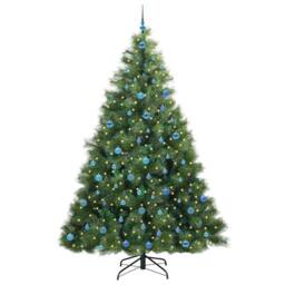 Berkfield Home Artificial Christmas Tree with 300 LEDs Green 240 cm PE & PVC - thumbnail 3