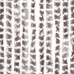 Berkfield Home Soft Fly Curtain Taupe & White 100x230 cm Chenille - thumbnail 5