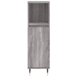 Berkfield Home Modern 3 Piece Bathroom Cabinet Set Grey Sonoma Engineered Wood - thumbnail 6