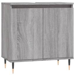Berkfield Home Modern 3 Piece Bathroom Cabinet Set Grey Sonoma Engineered Wood - thumbnail 9