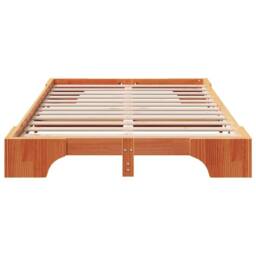 Berkfield Home Bed Frame Wax brown Wood 120 x 200 cm Brown Bed Frame - thumbnail 5