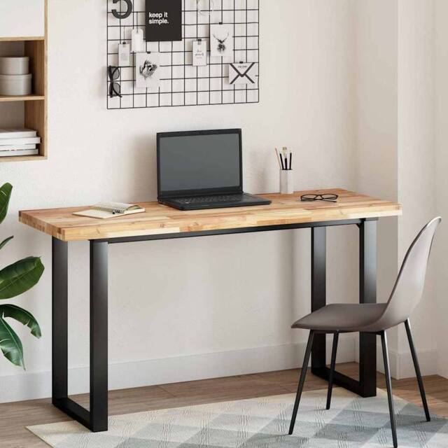 Berkfield Home Desk Top Untreated 120x50x4 cm Solid Wood Acacia in Brown - Size: 120 x 50 x 4 cm - image 1