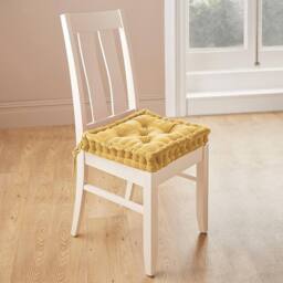 Coopers of Stortford Dining Chair Booster Cushions, Handmade Cotton Velvet in Chocolate - thumbnail 4