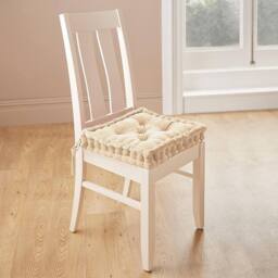 Coopers of Stortford Dining Chair Booster Cushions, Handmade Cotton Velvet in Chocolate - thumbnail 3