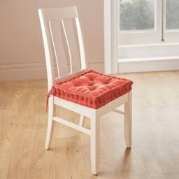 Coopers of Stortford Dining Chair Booster Cushions, Handmade Cotton Velvet in Chocolate - thumbnail 5