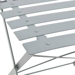 Berkfield Home 3 Piece Bistro Set Steel Grey - thumbnail 8