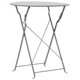 Berkfield Home 3 Piece Bistro Set Steel Grey - thumbnail 3
