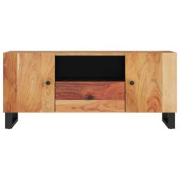 Berkfield Home TV Cabinet 105x33.5x46 cm Solid Wood Acacia&Engineered Wood in Brown - thumbnail 4