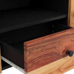 Berkfield Home TV Cabinet 105x33.5x46 cm Solid Wood Acacia&Engineered Wood in Brown - thumbnail 7